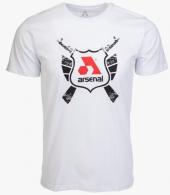 Arsenal X-Large White Cotton Relaxed Fit Classic T-Shirt - ARS-T2-WT-XL