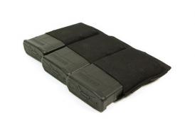 Blue Force Gear Triple 308 Magazine Pouch MOLLE Mount Black - BFG-HW-TSP-SR25-3-BK