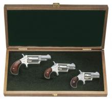 North American Arms 3-Gun Standard Collectors Set Walnut Display Case