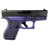 Glock 42 "Mandala Engraved Purple Pearl Grip" 380 ACP Semi-Auto Handgun - UI4250201MDLPP Glock 42 "Mandala Engraved Purple Pearl Grip" 380 ACP Semi-Auto Handgun - UI4250201MDLPP