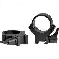 Warne Maxima Horizontal QD Rimfire Scope Rings 3/8 Dovetail Matte Black 1 i - 722LM