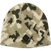 Hot Round Camo Knit Beanie Tan - 10-005T-THR