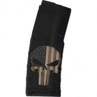 Black Rain Ordnance Lasered AR15 Magazine Punisher with Flag 30 rd. - BRO-MAG30-PUNISHW/FL