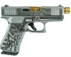 GLOCK 43X 9MM FXD AUSTRIA-LIBERTY OR DEATH-Gold Barrel - PX4350201PATRIOTGB