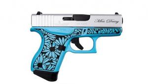 Glock 43 Miss Daisy 9mm 3.39'' 6-Rd Raspberry Blue and Satin Aluminum Pistol - ACG57069