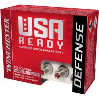 Winchester USA Ready Handgun Ammunition 9mm Luger +P 124 gr. PT 1200 fps 20/ct - RED9HP