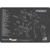 HANDGUN 12X17 3mm PROMAT LICENSED SIG 220 SCHEMATIC CHAR GRA