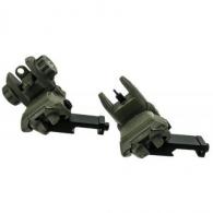 Tacfire AR-15 45 Degree/Low Profile Pop Up Sights OD Geen Polymer - IS008OD-45