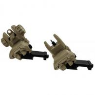 Tacfire AR-15 45 Degree/Low Profile Pop Up Sights - Tan - IS008T-45 Tacfire AR-15 45 Degree/Low Profile Pop Up Sights - Tan - IS008T-45