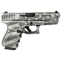 Glock 19 Gen 3 Compact 9mm 4.02" 15rd "Distressed Flag Gray" - PI19502DISFLAGGRY Glock 19 Gen 3 Compact 9mm 4.02" 15rd "Distressed Flag Gray" - PI19502DISFLAGGRY