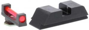 AmeriGlo Fiber Optic Sight Set Red Front / Black Rear for Glock 42 / 43 / 43X / 48 - GFT-122