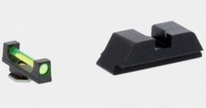 AmeriGlo Fiber Optic Sight Set Green Front / Black Rear for Glock 42 / 43 / 43X / 48 - GFT-123