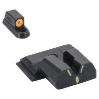 Meprolight Hyper Bright V-Sight Fixed Pistol Set for S&W M&P Shield Green with Orange Front Meprolight Hyper Bright V-Sight Fixed Pistol Set for S&W M&P Shield Green with Orange Front