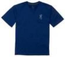 Browning USA Flag SUN Stainless Steel T-Shirt NAVY M