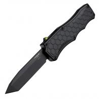 Hogue Exploit OTF Automatic: 3.5" Tanto Blade - Black PVD Finish, Matte Black Aluminum Frame - Tritium Infused Trigger Hogue Exploit OTF Automatic: 3.5" Tanto Blade - Black PVD Finish, Matte Black Aluminum Frame - Tritium Infused Trigger