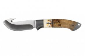 Sarge Knives Terrain Fixed Blade Knife 3-1/2" Gut Hook Wood & Stag Sarge Knives Terrain Fixed Blade Knife 3-1/2" Gut Hook Wood & Stag