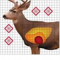 MULE DEER SIGHT IN TARGET 25" X 25" 5 PACK
