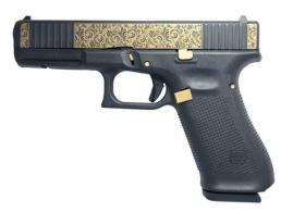 GLOCK 17 G5 9MM GOLD SCROLL 17RD