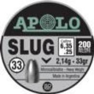 Apolo Slug 33gr 6.35mm .25 Caliber 200rd