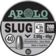 Apolo Slug 40gr 6.35mm .25 Caliber 200rd