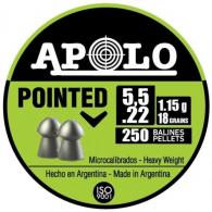 Apolo Pointed 18gr 5.5mm .22 Caliber 250rd