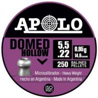 Hatsan Apolo Domed Hollow Air Rifle Pellets 22 Cal 14.6 gr 250/ct Hatsan Apolo Domed Hollow Air Rifle Pellets 22 Cal 14.6 gr 250/ct
