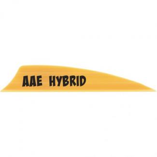 Arizona Archery Enterprise Hybrid 1.85 Vanes Sunset Gold 1.85 in. Shield Cut 100 pk. - HY185SG100