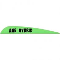 Arizona Archery Enterprise Hybrid 40 Vanes Bright Green 3.8 in. 100 pk. - HY40BG100