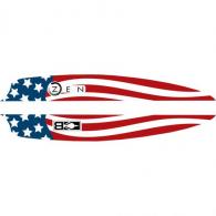 Bohning Zen Vanes American Flag 4 in. 100 pk. - 101048AF4