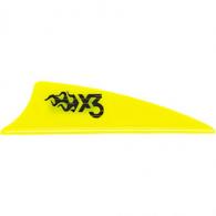 Bohning X3 Vanes Neon Yellow 1.75 in. 100 pk. - 101052NY175