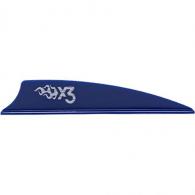 Bohning X3 Vanes Blue 2.25 in. 100 pk. - 101052BL225