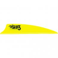 Bohning X3 Vanes Neon Yellow 2.25 in. 100 pk. - 101052NY225