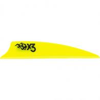 Bohning X3 Vanes Neon Yellow 2.25 in. 100 pk. - 101052NY225