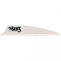 Bohning X3 Vanes White 2.25 in. 100 pk. - 101052WH225
