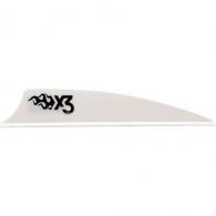 Bohning X3 Vanes White 2.25 in. 100 pk. - 101052WH225