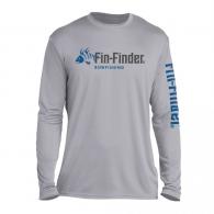 Fin Finder Skulls Performance Longsleeve Grey 2X-Large - 1601320