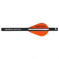 NAP Quikfletch w/Quikspin Vanes Black Tube White/Orange 6 pk. - NAP-60-746