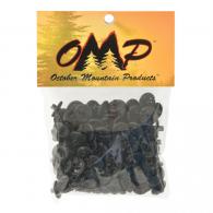 October Mountain Slotted Kisser Button Black 9/16 in. 100 pk. - 33213