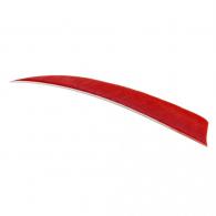 Trueflight Shield Cut Feathers Red 4 in. RW 100 pk. - 11603