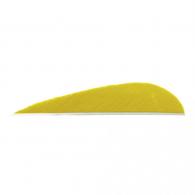 Trueflight Parabolic Feathers Yellow 3 in. LW 100 pk. - 1204
