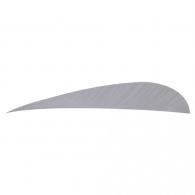 Trueflight Parabolic Feathers Grey 4 in. RW 100 pk. - 11512