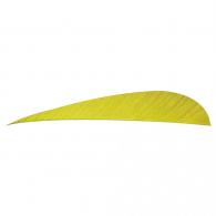 Trueflight Parabolic Feathers Yellow 4 in. LW 100 pk. - 1504