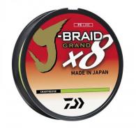 Daiwa J-Braid Grand X8 Filler Spool 10lb Chartreuse 300 Yds - JBGD8U10-300CH