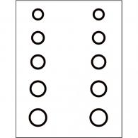 Gunstar Mini Circles Target Reticle Set Black