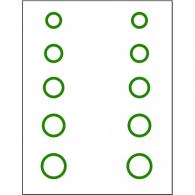 Gunstar Mini Circles Target Reticle Set Green
