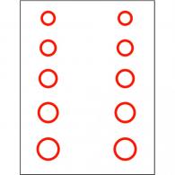 Gunstar Mini Circles Target Reticle Set Orange