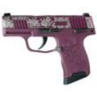 Sig P365 Nitron Pistol Full Black Cherry Roses - 365380BSSMS/640164GRBC Sig P365 Nitron Pistol Full Black Cherry Roses - 365380BSSMS/640164GRBC