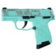Sig P365 Nitron Pistol Full Tiffany Blue Roses - 365380BSSMS640164GRT