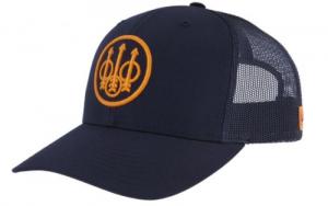 Beretta Straightpull Trucker Hat Navy Blue and Orange - BC020T16520505