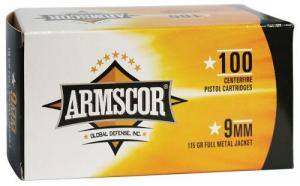 Armscor 9mm   115gr FMJ            100rd - 50444